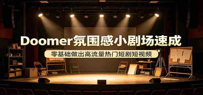 Doomer氛围感小剧场速成,零基础做出高流量热门短剧短视频-任任的小木屋 - 热点知汇