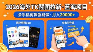 醒图出海拉新，全网火爆风口项目，只要会简单手机剪辑，轻松上手，当天见收益，日入四位数【揭秘】-任任的小木屋 - 热点知汇