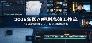 2026新版AI短剧高效工作流：3+2极简创作闭环，全流程实操讲解-任任的小木屋 - 热点知汇