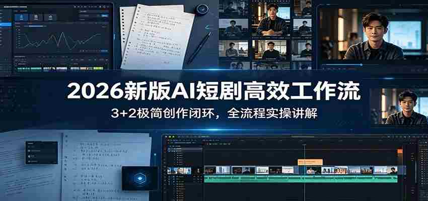2026新版AI短剧高效工作流:3+2极简创作闭环,全流程实操讲解-任任的小木屋 - 热点知汇