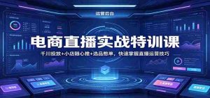 电商直播实战特训课：千川投放+小店随心推+选品憋单，快速掌握直播运营技巧-任任的小木屋 - 热点知汇