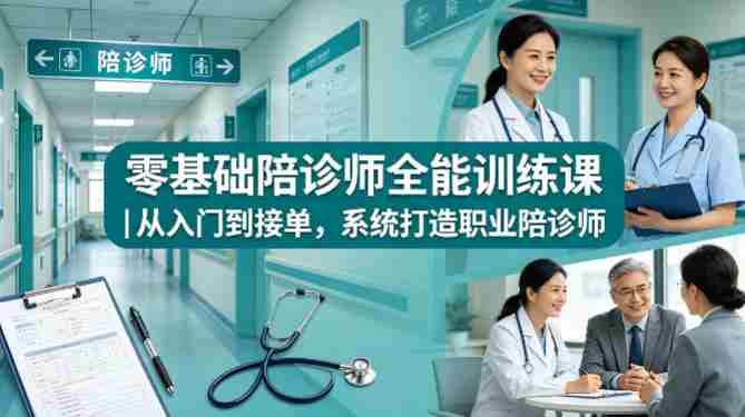 零基础陪诊师全能训练课｜从入门到接单，系统打造职业陪诊师-任任的小木屋 - 热点知汇