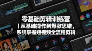 零基础剪辑训练营｜从基础操作到爆款思维，系统掌握短视频全流程剪辑-任任的小木屋 - 热点知汇