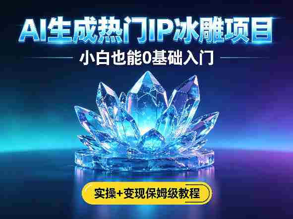 AI生成热门ip冰雕项目，小白也能0基础入门，实操+变现保姆级教程-任任的小木屋 - 热点知汇