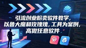 引流创业粉卖软件教学,以鲁大魔和玫瑰工具为案例,可做任意软件-任任的小木屋 - 热点知汇