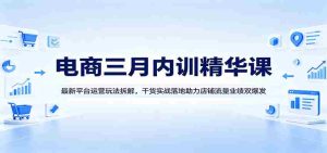 电商三月内训精华课:最新平台运营玩法拆解,干货实战落地助力店铺流量业绩双爆发-任任的小木屋 - 热点知汇