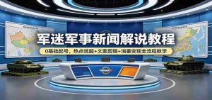 军迷军事新闻解说教程:0基础起号,热点选题+文案剪辑+消重变现全流程教学-任任的小木屋 - 热点知汇