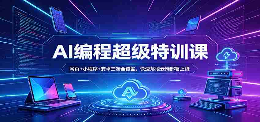 AI编程超级特训课：网页+小程序+安卓三端全覆盖，快速落地云端部署上线-任任的小木屋 - 热点知汇