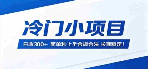 冷门小项目，日收300＋，简单秒上手合规合法，长期稳定！-任任的小木屋 - 热点知汇