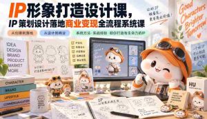 IP形象打造设计课，IP策划设计落地商业变现全流程系统课-任任的小木屋 - 热点知汇