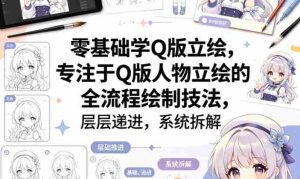 零基础学Q版立绘，专注于Q版人物立绘的全流程绘制技法，层层递进，系统拆解-任任的小木屋 - 热点知汇