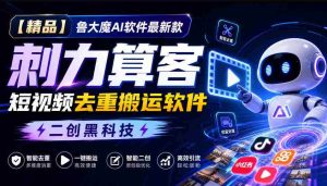 独家推荐】鲁大魔AI短视频利器：全新版本“刺力算客”，轻松实现视频内容去重与高效搬运！黑科技二创，引领潮流！-任任的小木屋 - 热点知汇