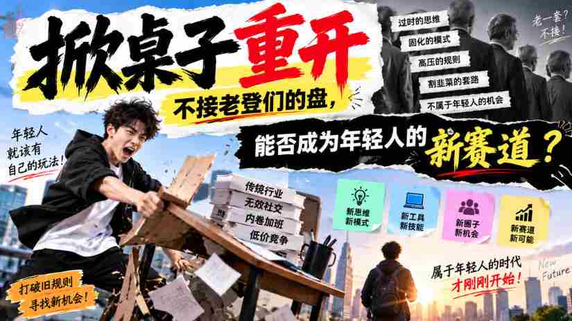 年轻人新选择？拒绝老套路，付费文章探讨“掀桌重开”是否可行？-任任的小木屋 - 热点知汇
