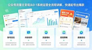 公众号流量主变现从0-1系统运营全流程讲解,快速起号出爆款-任任的小木屋 - 热点知汇