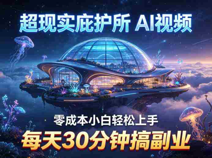 超现实庇护所AI视频项目拆解，零成本小白轻松上手，每天30分钟搞副业-任任的小木屋 - 热点知汇