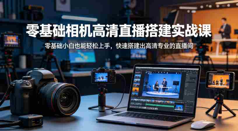 零基础相机高清直播间搭建实战课，小白也能轻松上手，快速搭建出高清专业的直播间-任任的小木屋 - 热点知汇