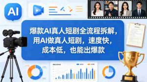 爆款AI真人短剧全流程拆解，用AI做真人短剧，速度快，成本低，也能出爆款-任任的小木屋 - 热点知汇