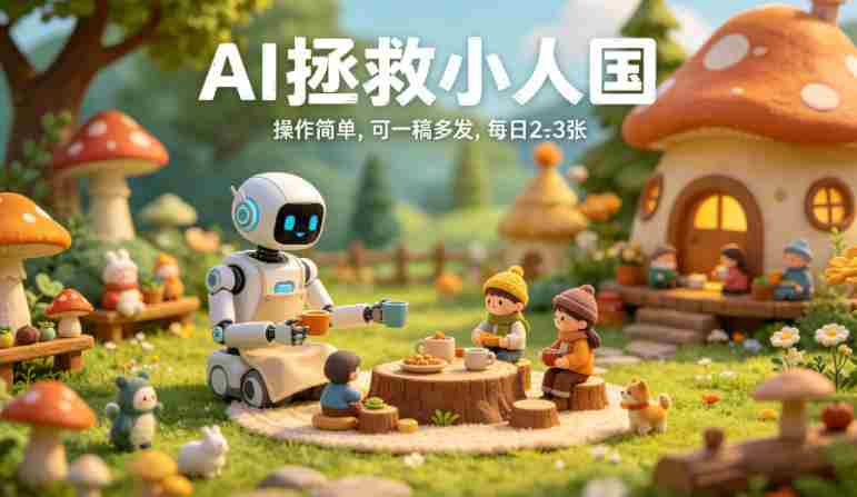AI拯救小人国治愈视频玩法,操作简单,可一稿多发,每天2-3张-任任的小木屋 - 热点知汇
