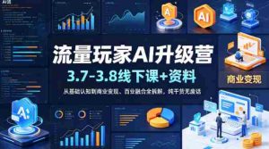 流量玩家AI升级营(3.7-3.8线下课和资料),从基础认知到商业变现、百业融合全拆解,纯干货无废话-任任的小木屋 - 热点知汇