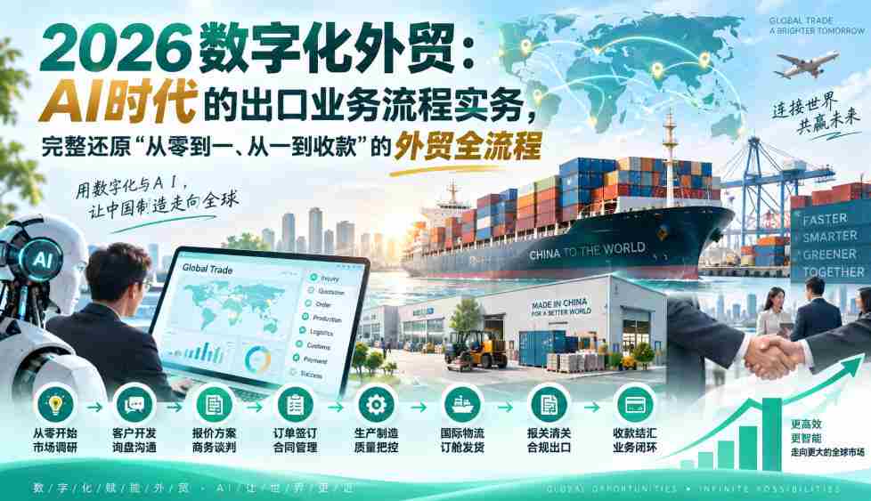 2026外贸数字化转型：AI浪潮下的出口交易实操，揭秘“零起点到盈利”的完整外贸路径-任任的小木屋 - 热点知汇