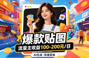 借助AI生成爆款贴图做公众流量主，当日收益100-200-任任的小木屋 - 热点知汇