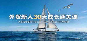外贸新人30天成长通关课：从基础准备到平台运营，从零起步到百万订单实战-任任的小木屋 - 热点知汇
