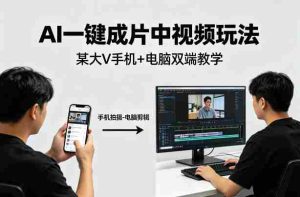 AI一键成片中视频玩法，某大V中视频教学（手机+电脑）-任任的小木屋 - 热点知汇