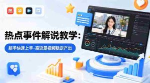 某大V的热点事件解说教学,新手也能快速上手,稳定产出高流量解说视频-任任的小木屋 - 热点知汇