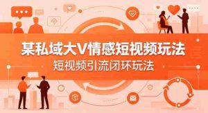 某私域大V情感短视频玩法,短视频引流闭环玩法-任任的小木屋 - 热点知汇
