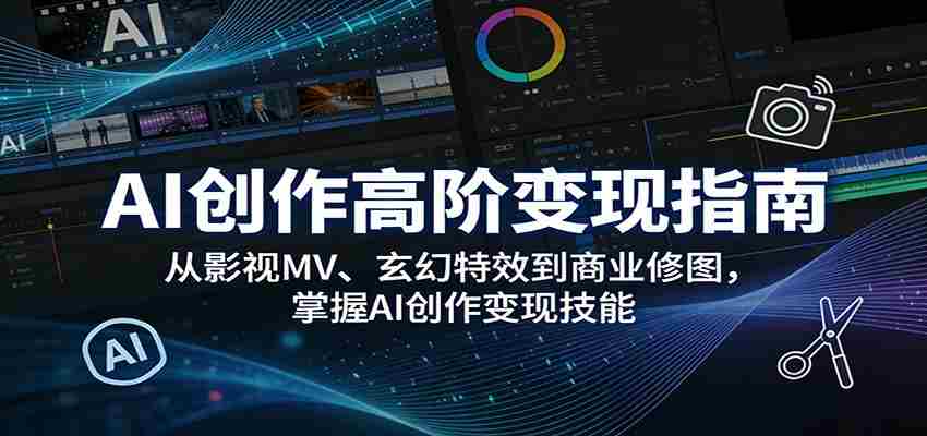 AI创作高阶变现指南：从影视MV、玄幻特效到商业修图，掌握AI创作变现技能-任任的小木屋 - 热点知汇