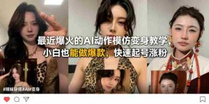 最近爆火的AI动作模仿变身教学,小白也能做爆款,快速起号涨粉-任任的小木屋 - 热点知汇