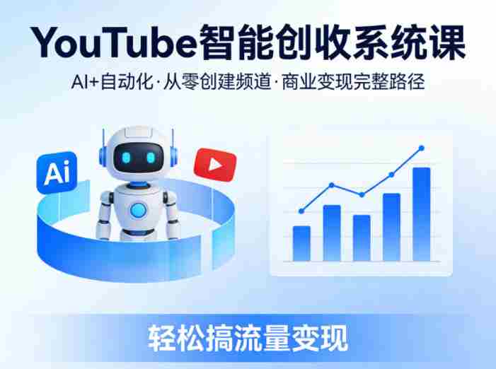 YouTube智能创收系统课，AI+自动化，从零创建YouTube频道并实现商业变现的完整路径，轻松搞流量变现-任任的小木屋 - 热点知汇