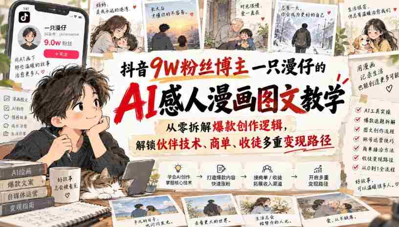 漫仔抖音达人分享AI绘画技巧，揭秘爆款制作秘诀，探索多元化盈利之道-任任的小木屋 - 热点知汇