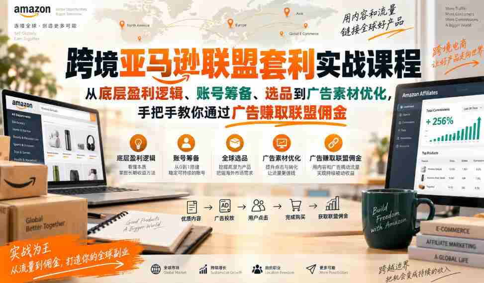实战攻略：深度揭秘亚马逊跨境联盟盈利秘籍，全面涵盖账号搭建、选品技巧及广告素材优化，助你广告联盟佣金收入轻松提升-任任的小木屋 - 热点知汇