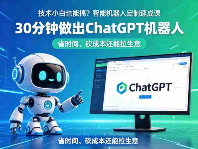 技术小白也能搞？智能机器人定制速成课，30分钟做出ChatGPT机器人，省时间、砍成本还能拉生意-任任的小木屋 - 热点知汇