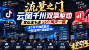 云图千川双引擎助力，流量之门实战课程26载，两天一夜深度解码，打造流量池的连贯实战指南！-任任的小木屋 - 热点知汇