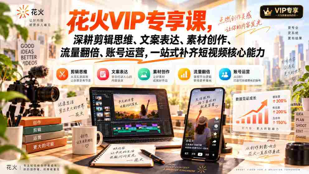 独家VIP课程：全方位提升短视频剪辑、文案、创作与运营，助你流量翻倍，一课掌握核心技能-任任的小木屋 - 热点知汇