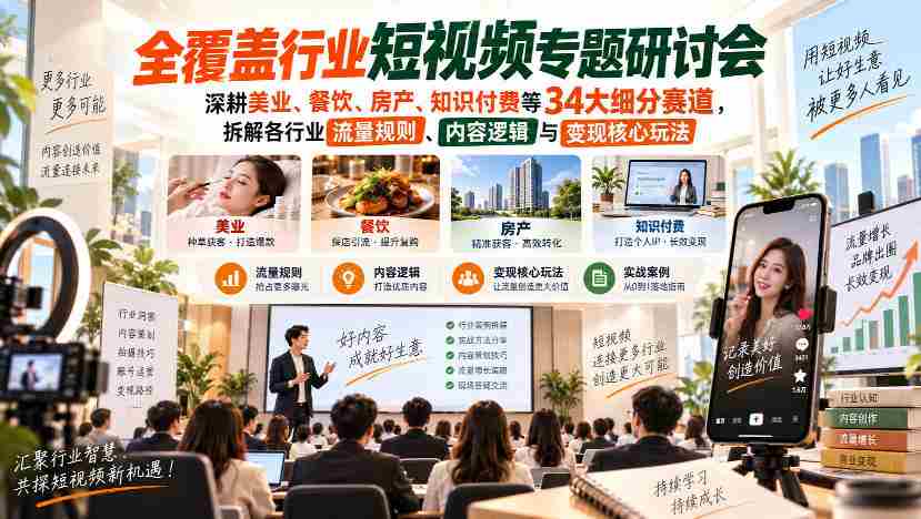 聚焦短视频领域，深入探讨美业、餐饮、房产、知识付费等34个细分市场，解析行业流量密码、内容策略及盈利关键-任任的小木屋 - 热点知汇