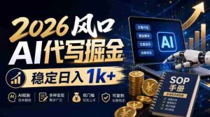 2026年AI创作浪潮下,日赚千金不是梦,独家SOP指南助力,让AI文案变现成为现实,紧跟时代潮流!-任任的小木屋 - 热点知汇