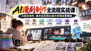 AI漫剧制作全流程实战课｜从剧本创作、美术设定到AI成片剪辑全套教程​-任任的小木屋 - 热点知汇