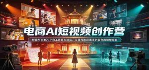 电商AI短视频创作营:剪映与多类AI平台工具核心玩法,实操光影溶图漫剧等电商视频项目-任任的小木屋 - 热点知汇