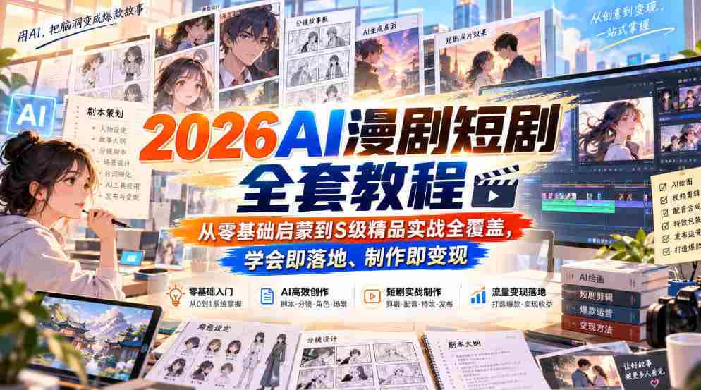 全解析】2026年AI动画剧集制作攻略：从新手起步至顶尖实战，学成即能盈利-任任的小木屋 - 热点知汇