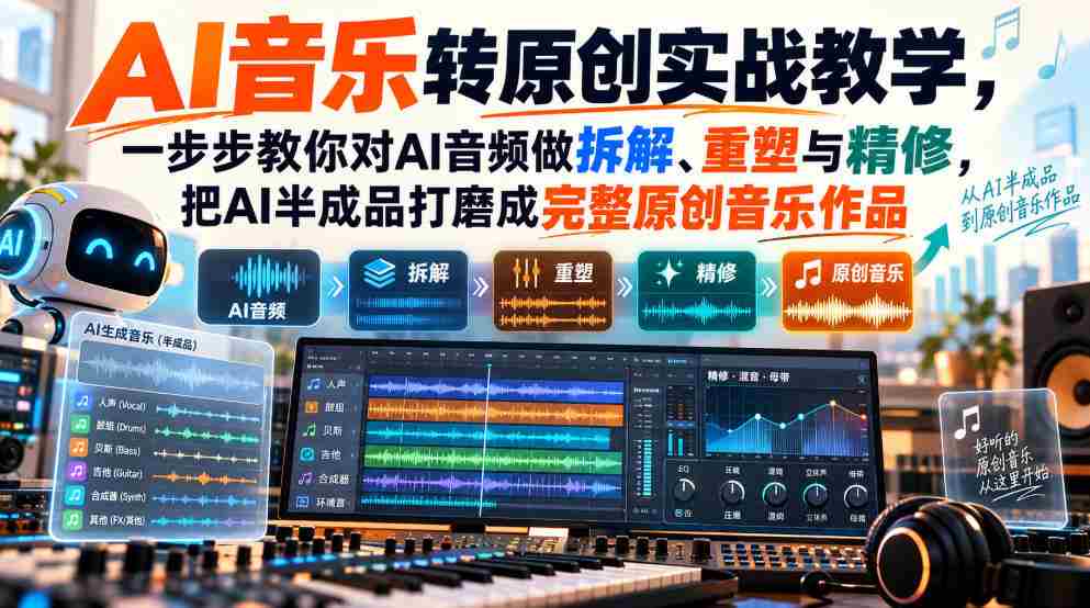 深度解析AI音乐创作：手把手教学，让AI音频从半成品蜕变为完美原创-任任的小木屋 - 热点知汇