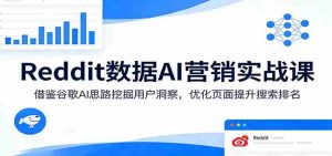 Reddit数据AI营销实战课:借鉴谷歌AI思路挖掘用户洞察,优化页面提升搜索排名-任任的小木屋 - 热点知汇
