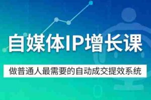 自媒体IP增长课,做普通人最需要的自动成交提效系统-任任的小木屋 - 热点知汇