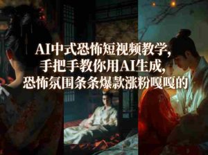 AI中式恐怖短视频教学，手把手教你用AI生成，恐怖氛围条条爆款涨粉嘎嘎的-任任的小木屋 - 热点知汇