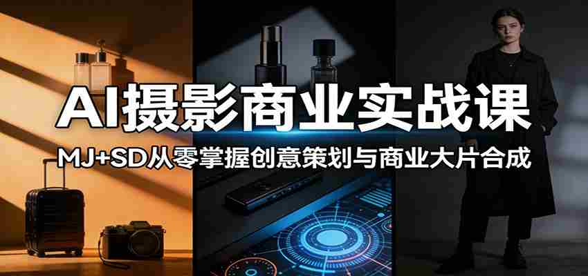 AI摄影商业实战课：MJ+SD从零掌握创意策划与商业大片合成-任任的小木屋 - 热点知汇