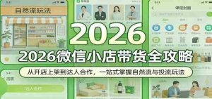 2026微信小店带货全攻略:从开店上架到达人合作,一站式掌握自然流与投流玩法-任任的小木屋 - 热点知汇