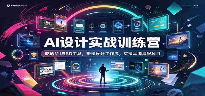 AI设计实战训练营：吃透MJ与SD工具，搭建设计工作流，实操品牌海报项目-任任的小木屋 - 热点知汇