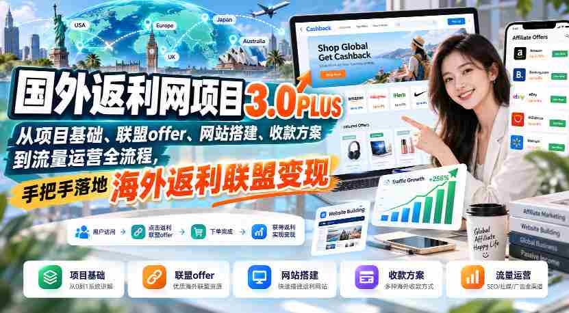 全球返利平台3.0PLUS全解析：涵盖项目起点、合作优惠、搭建攻略、支付策略及流量推广，一站式实现海外联盟收益变现-任任的小木屋 - 热点知汇